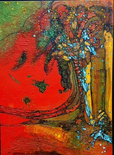 Peinture intitulée "Tree 4 ( série)" par Hervé Fayolle, Œuvre d'art originale, Acrylique