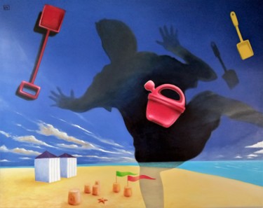 Pintura titulada ""Le temps qui passe"" por Herve Fleury (RV), Obra de arte original, Oleo