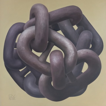 Pintura intitulada ""Amarre"" por Herve Fleury (RV), Obras de arte originais, Óleo