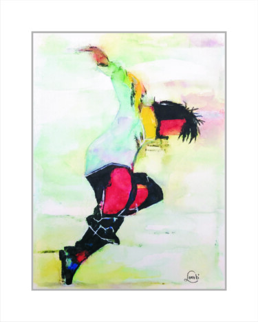 Pintura titulada "Street Dance" por Hervé Lamb', Obra de arte original, Acuarela