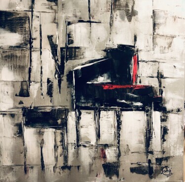 Malerei mit dem Titel "Le piano" von Hervé Lamb', Original-Kunstwerk, Acryl Auf Keilrahmen aus Holz montiert