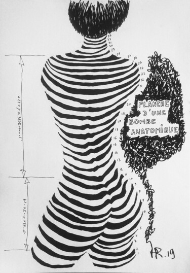 Desenho intitulada "planche" por Hervé Rayot, Obras de arte originais, Tinta