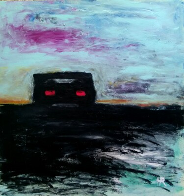 Painting titled "Lambo in the land" by Hervé Rayot, Original Artwork, Acrylic