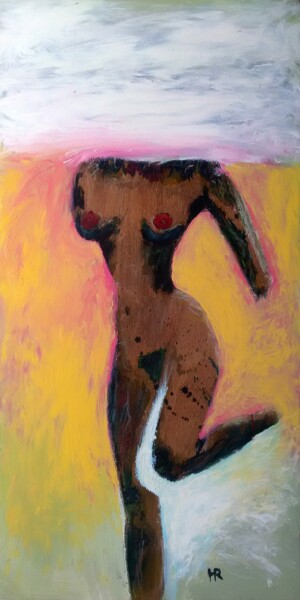 Painting titled "brume érotique" by Hervé Rayot, Original Artwork, Acrylic