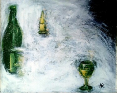 Painting titled "nature morte...pour…" by Hervé Rayot, Original Artwork, Acrylic