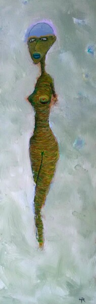 Pittura intitolato "la fille" da Hervé Rayot, Opera d'arte originale, Acrilico