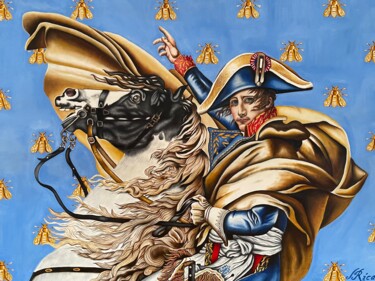 Painting titled "Napoléon" by Herve Ricaud, Original Artwork, Oil