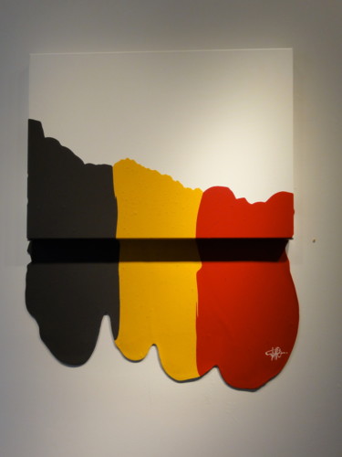 Peinture intitulée "Belgium" par Hervé Roggen, Œuvre d'art originale, Acrylique