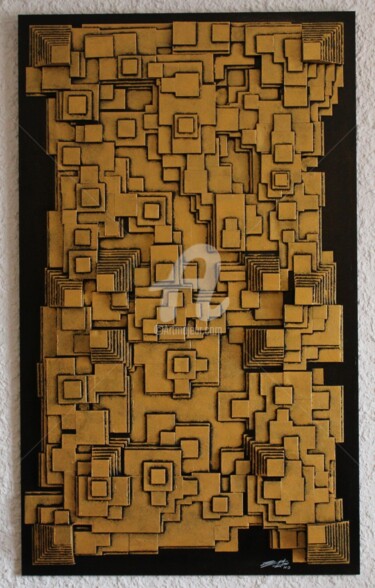 Collages intitulée "Machu Picchu" par Hervé Senequier, Œuvre d'art originale, Sculpture