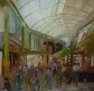Картина под названием "BOROUGH market - LO…" - Herve Thomas-Miton, Подлинное произведение искусства, Масло