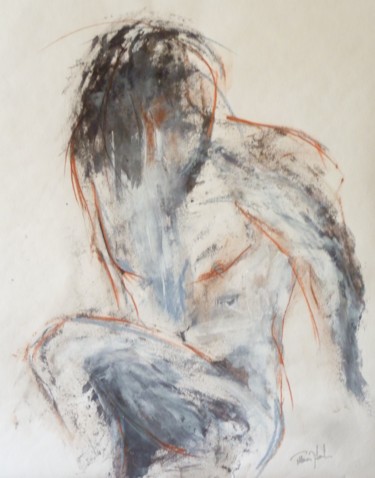 Tekening getiteld "Puissant." door Herve Thomas-Miton, Origineel Kunstwerk, Pastel