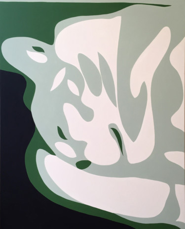 Malarstwo zatytułowany „Chat dormant” autorstwa Hervé Loiseau, Oryginalna praca, Akryl Zamontowany na Drewniana rama noszy