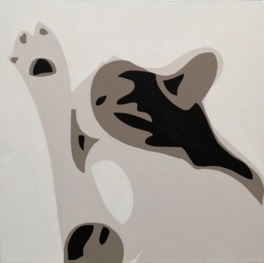 Ζωγραφική με τίτλο "Lèche" από Hervé Loiseau, Αυθεντικά έργα τέχνης, Ακρυλικό Τοποθετήθηκε στο Ξύλινο φορείο σκελετό