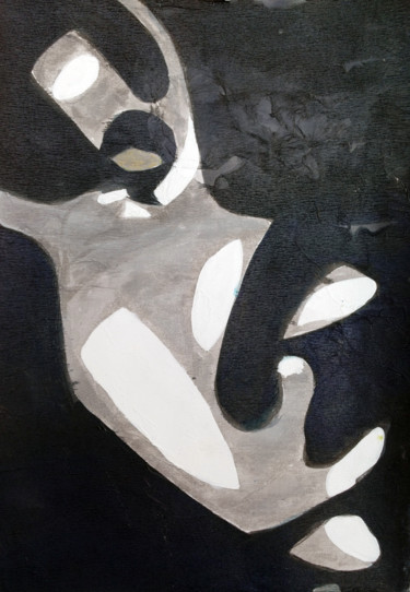 Pittura intitolato "Sourire" da Hervé Loiseau, Opera d'arte originale, Inchiostro