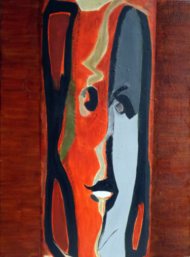 Peinture intitulée "Portrait d''une amie" par Hervé Loiseau, Œuvre d'art originale, Encre