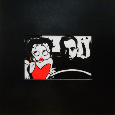 Collages getiteld "Betty s'ennuie (ave…" door Hervé Loiseau, Origineel Kunstwerk, Marker Gemonteerd op Karton
