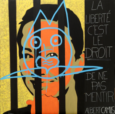 Картина под названием "Peng Shuaï" - Hervé Loiseau, Подлинное произведение искусства, Акрил Установлен на Деревянная рама дл…