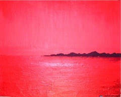 Painting titled "red sea" by Hervé Wallaert, Original Artwork