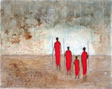 Peinture intitulée "Massaï" par Hervé Wallaert, Œuvre d'art originale
