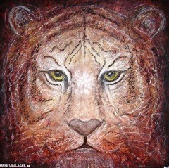 Peinture intitulée "tigre" par Hervé Wallaert, Œuvre d'art originale