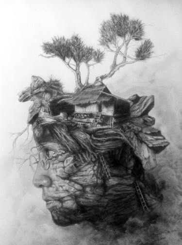 Drawing titled "clear your mind.jpeg" by Herylondo Art, Original Artwork, Graphite