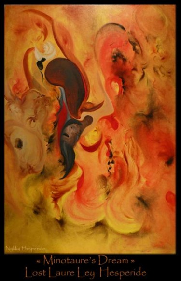 Peinture intitulée "Minotaure' s Dream" par Nykky Hesperide, Œuvre d'art originale