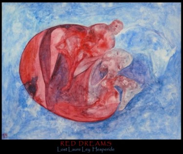 Peinture intitulée "Red Dreams" par Nykky Hesperide, Œuvre d'art originale