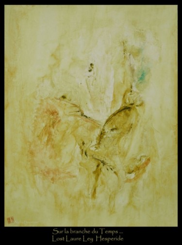 Peinture intitulée "Sur la branche du T…" par Nykky Hesperide, Œuvre d'art originale