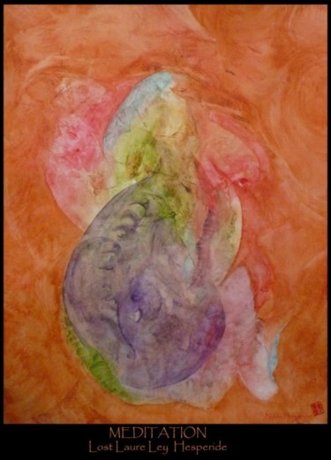 Painting titled "Méditation" by Nykky Hesperide, Original Artwork