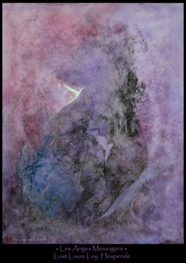 Peinture intitulée "Les Anges Messagers" par Nykky Hesperide, Œuvre d'art originale