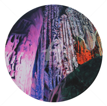绘画 标题为“岩·色1” 由Yanfei He, 原创艺术品, 油 安装在木质担架架上