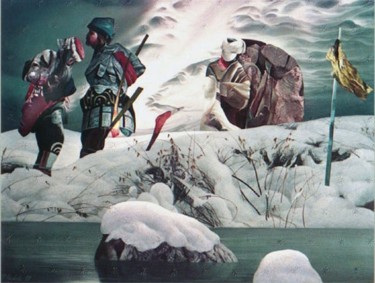 Malerei mit dem Titel "Jäger. Leinwand, Ac…" von Peter Heydeck, Original-Kunstwerk