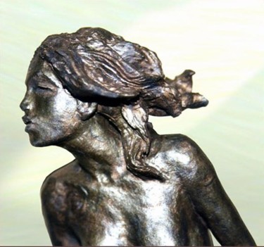 Skulptur mit dem Titel "Die Jägerin. Kerami…" von Peter Heydeck, Original-Kunstwerk