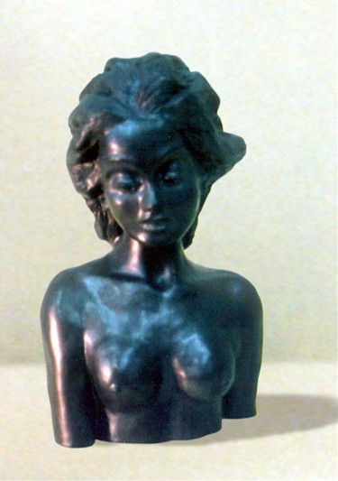 Skulptur mit dem Titel "Das Mädchen. Keramik" von Peter Heydeck, Original-Kunstwerk