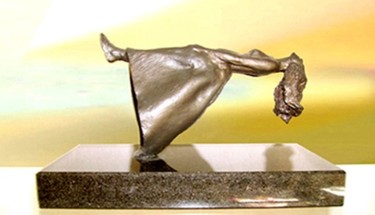 Skulptur mit dem Titel "Das Schweben. Keram…" von Peter Heydeck, Original-Kunstwerk