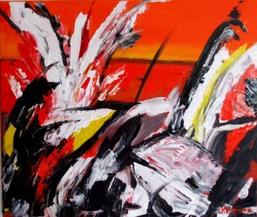 Painting titled "Naufrage" by Hezan, Original Artwork