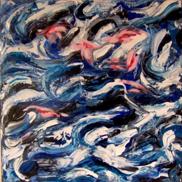 Peinture intitulée "Soir d'orage" par Hezan, Œuvre d'art originale