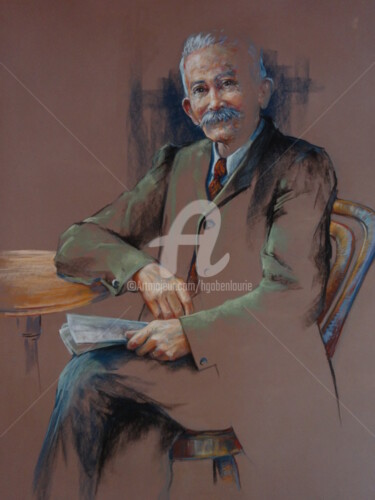 Painting titled "Adolphe" by Helene Gaben Laurié, Original Artwork, Pastel