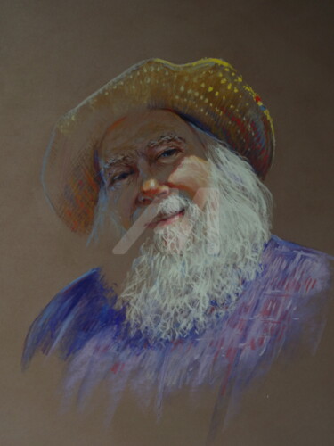 Pintura intitulada "Un berger" por Helene Gaben Laurié, Obras de arte originais, Pastel