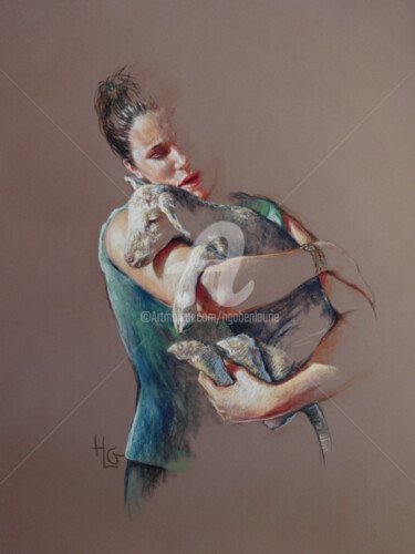 Pintura intitulada ""consolation"" por Helene Gaben Laurié, Obras de arte originais