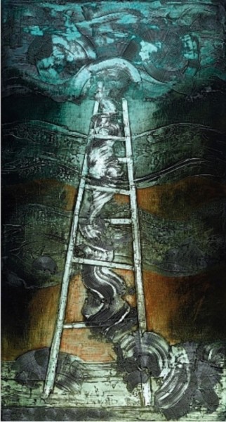 Pintura intitulada "Escada de Jacob" por H.Gabriel, Obras de arte originais