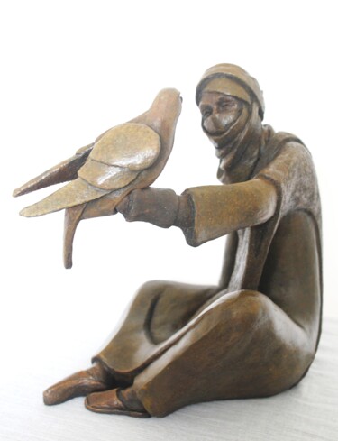 Sculptuur getiteld "Complicité" door Helene Gobin Langlais, Origineel Kunstwerk, Klei
