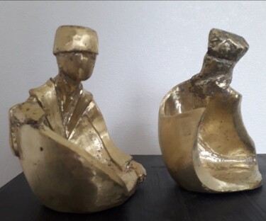 Sculpture intitulée "Dialogue" par Helene Gobin Langlais, Œuvre d'art originale, Bronze