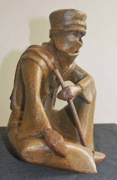 Скульптура под названием "ABANDON" - Helene Gobin Langlais, Подлинное произведение искусства, Керамика