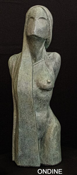 Sculpture intitulée "Ondine" par Helene Gobin Langlais, Œuvre d'art originale, Terre cuite