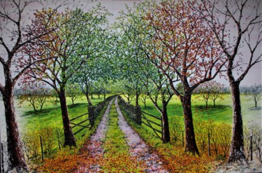 Painting titled "Walk Through The Se…" by Hazel Thomson, Original Artwork, Oil