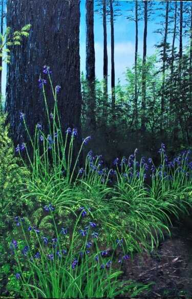 Pittura intitolato "Forest Floor in spr…" da Hazel Thomson, Opera d'arte originale, Olio