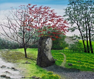 Картина под названием "A Climate Prayer" - Hazel Thomson, Подлинное произведение искусства, Масло
