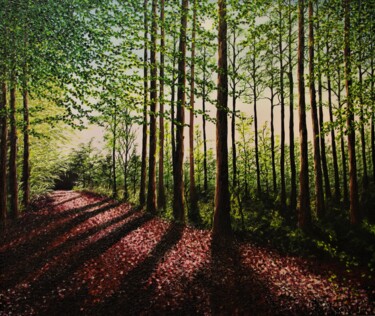 Malerei mit dem Titel "Towards Evening In…" von Hazel Thomson, Original-Kunstwerk, Öl Auf Keilrahmen aus Holz montiert