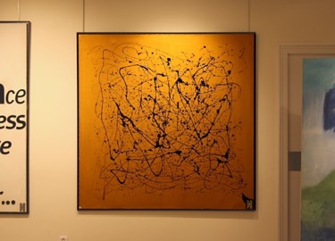 Painting titled "Action Painting 2" by Hicksail, Original Artwork, Plastic